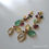 Thumbnail: Natural Gem Multistone Earrings, 14 K Gold Filled 