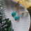 Thumbnail: Customer order Natural Gem Amazonite Earrings and Pendan 14 K Gold Plated Brass 
