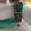 Thumbnail: Natural gem Turquoise Bracelet, Gold plated Brass 