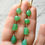 Thumbnail: Natural Gem Chrysoprase Earrings 14 K Gold Filled 