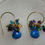 Thumbnail: Xmas Themed Cooper Tourquoise Earrings, Gold Plated