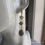 Thumbnail: Natural Gem Grey Moonstone Earrings, 14 K Gold Plated Brass 