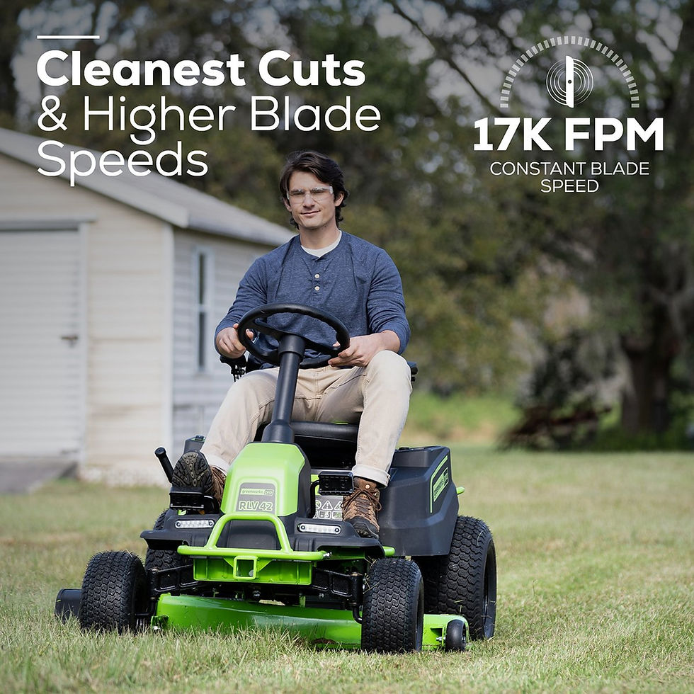Thumbnail: Greenworks 60V Pro 42” Ride-On Lawnmower