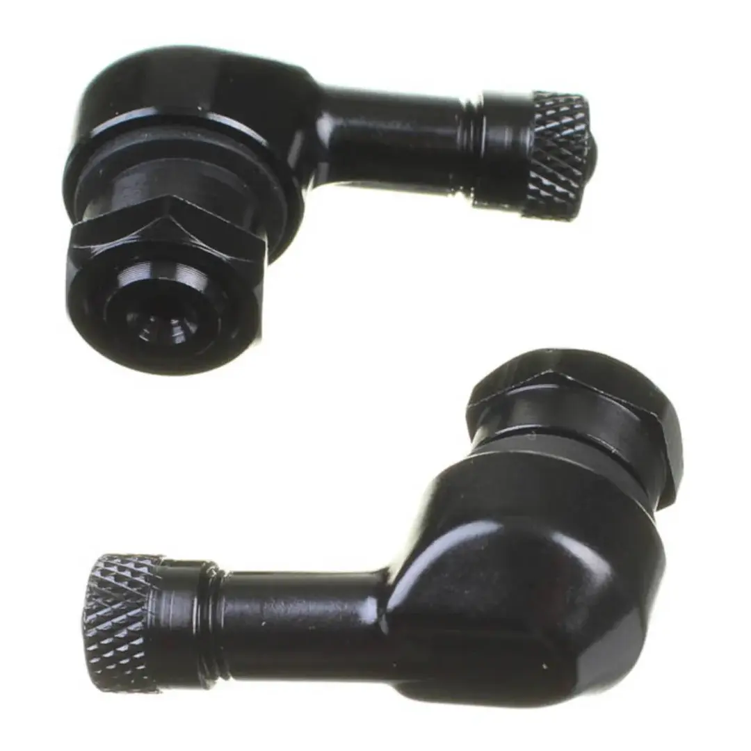 WHITES 90 DEGREE ALLOY VALVE 11.3MM - BLK (PAIR) WPV9011BK