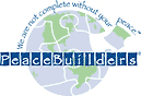 Peacebuilders Logo. A grey/green globe with blue boxes that contain "Peacebuilders" in white letters.
