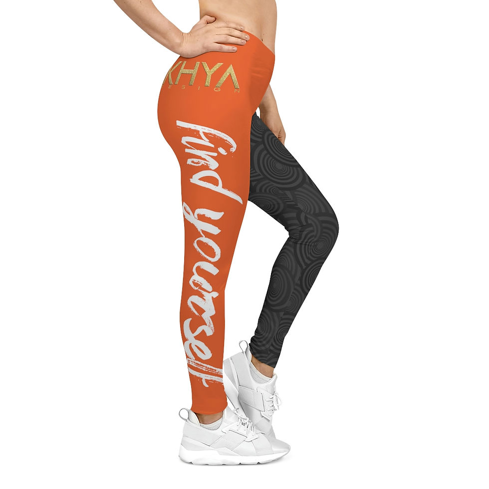 "Find Yourself" Women's Leggings Orange