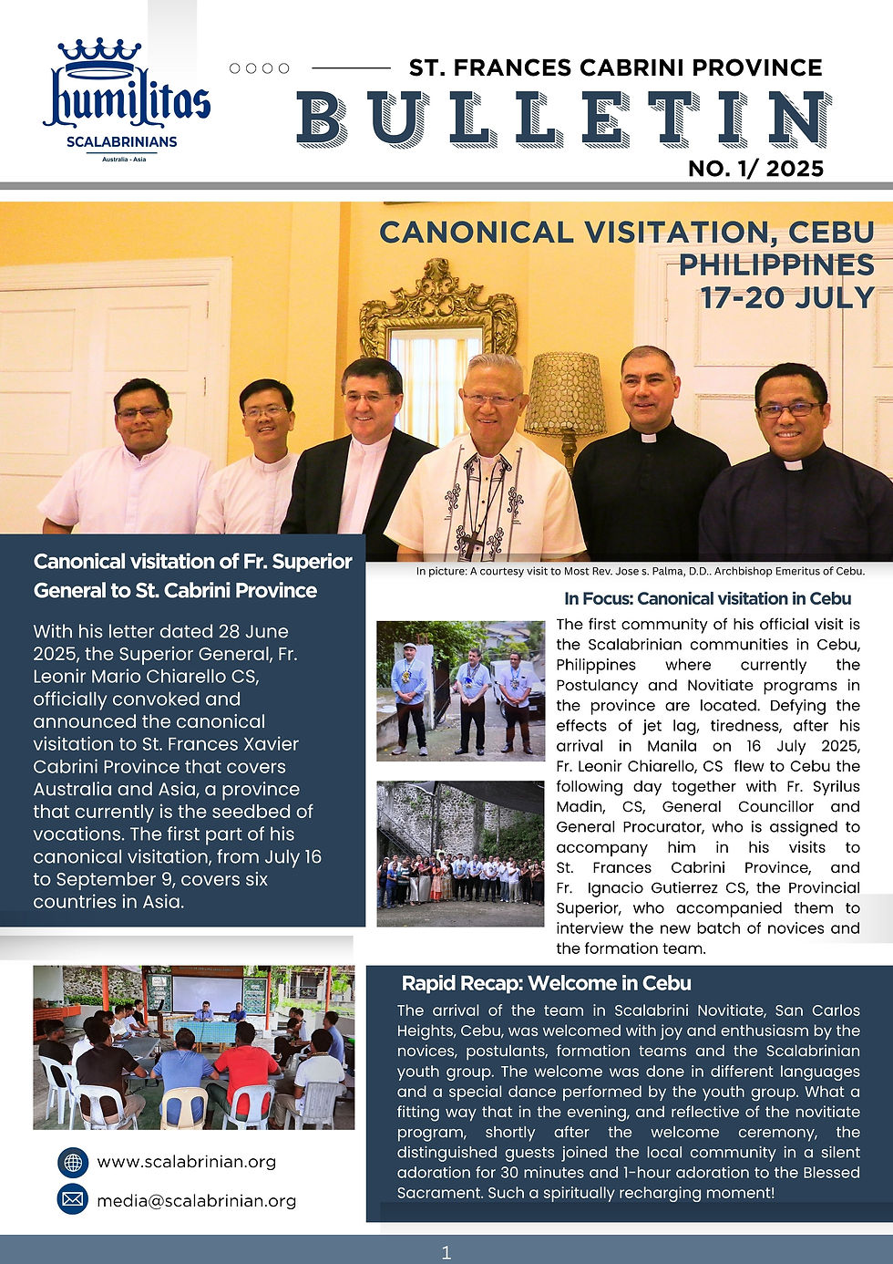 SFCP Bulletin: Canonical Visitation (No. 1/2025)