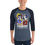 Thumbnail: Unisex Fremont HERO Comic 3/4 Sleeve Baseball Tee