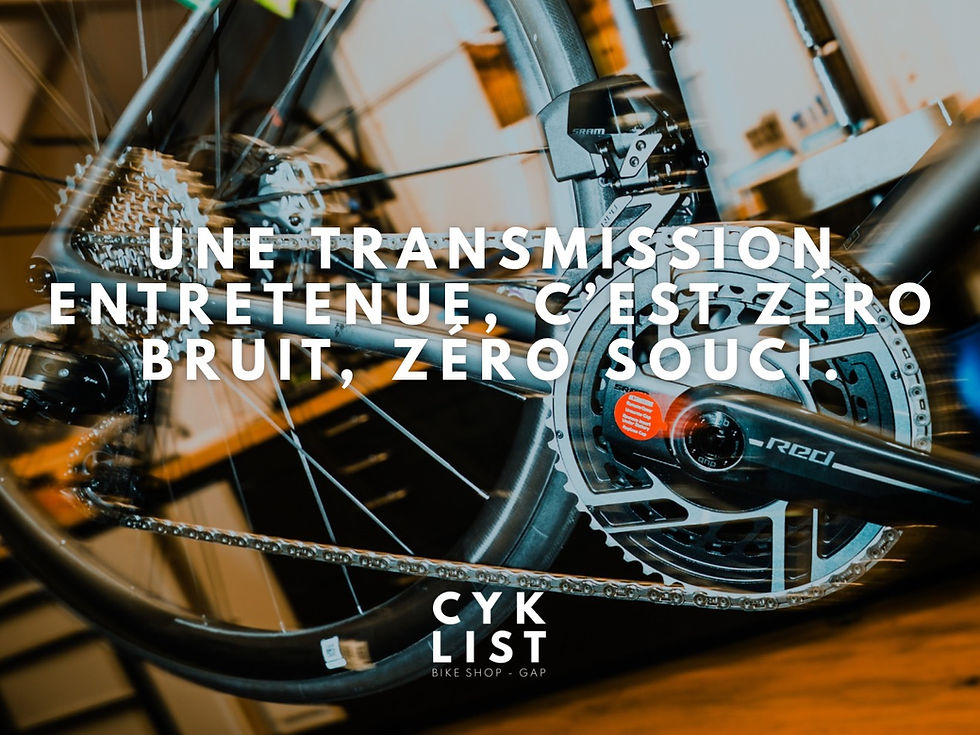 Transmission sram red AXS d'un vélo de route