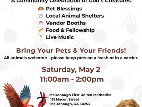 Blessing of the Animals May 2, 2026