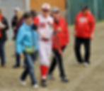 Nancy, Jackson and Gary Lehnhart are shown during the 2013 JDHS Crimson Bears baseball senior appreciation night on Friday, May 17, 2013, defeating Petersburg 12-1. (Klas Stolpe / Juneau Independent)