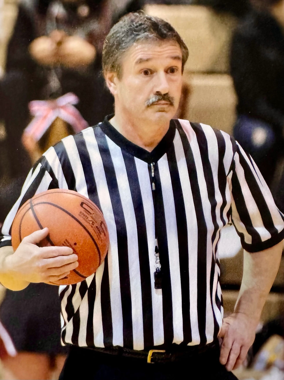 Wrangell referee Fred Angerman Jr. prepares to officiate a Southeast Conference game in this undated photo. (Photo courtesy Jason Clarke)