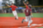 Gastineau Channel Little League's Landon Love and Sebastian Nelson celebrate getting the final out of the game at first base during Juneau's 9-1 victory over Ketchikan Little League to win the 2026 Alaska District 2 Majors Baseball Tournament at Dudley Field on Tuesday, July 28, 2026. (Christopher Mullen / Ketchikan Daily News)