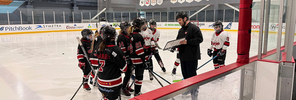 The Juneau Douglas Ice Association's Juneau Capitals are shown in a practice at the 2026 Ponytail Invitational Alaska Girls Hockey Championships, held in Anchorage, April 10-12, 2026. (Photo courtesy Juneau Capitals)