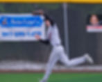 Juneau-Douglas High School: Yadaa.at Kalé junior Hunter Carte catches a fly ball out in left field against Ketchikan during the Crimson Bears' 11-5 win over the Kings at Adair-Kennedy Memorial Park on Wednesday, May 6, 2026. (Klas Stolpe / Juneau Independent)