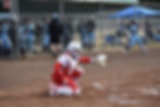 Juneau-Douglas High School: Yadaa.at Kalé junior catcher Cassie Chenoweth warms up during the Crimson Bears' 15-5 loss to the Chugiak Mustangs at Anchorage's Chuck Albrecht Sports Complex on Wednesday, May 6, 2026. (Photo courtesy JDHS softball)