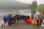 Participants in the Glacier Swim Club 2026 Open Water Series pose for a photo after swimming in the second race at Auke Lake on Saturday, June 25, 2026. (Photo courtesy Scott Griffith)