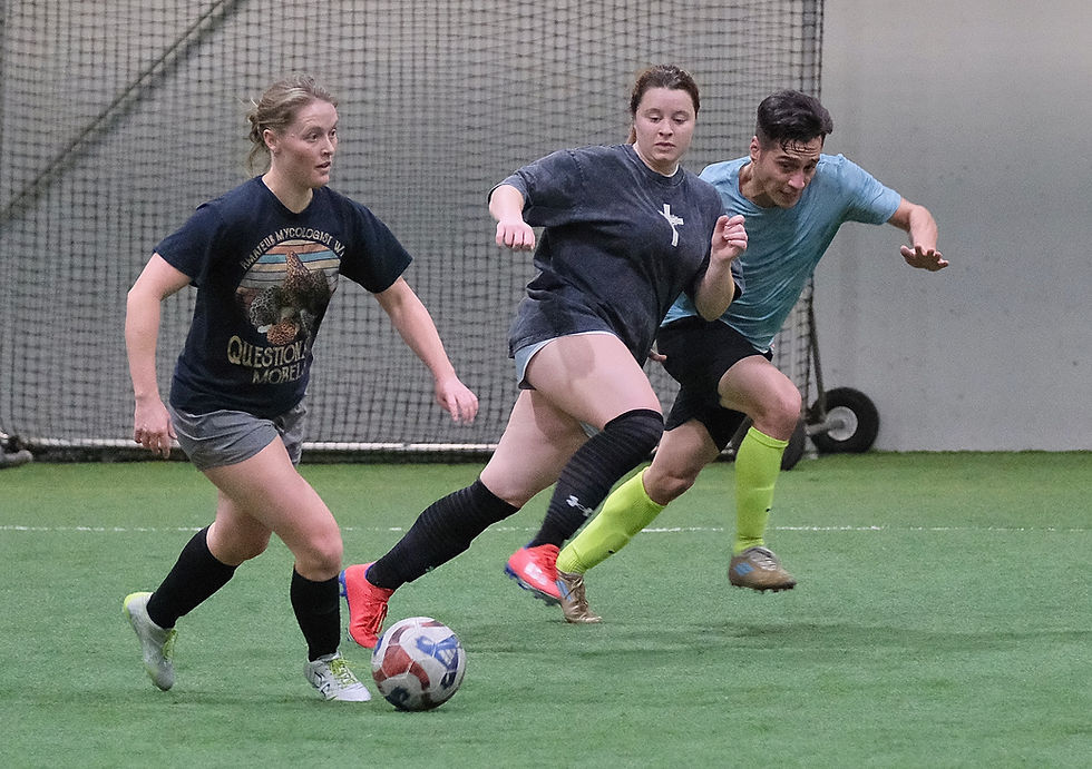 Eggnog And Nutmeg and the Chilkat Bandits played in the 2025 Holiday Cup masters division championship match Friday, Jan. 2, 2026, at the Dimond Park Field House. (Klas Stolpe / Juneau Independent)