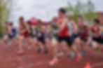 2026 Wrangell High School graduate Boomchain Loucks starts the Division II 1,600-meter race during the Alaska School Activities Association Track and Field State Championships at Anchorage's Dimond High School on Saturday, May 30, 2026. Loucks won the 3200, 1600 and 800-meter races and was named the DII male outstanding competitor of the meet. (Klas Stolpe / Juneau Independent)