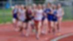 Juneau-Douglas High School: Yadaa.at Kalé junior Kaia Mangaccat leads the girls 3,200 pack off the starting line en route to a win in a personal best time of 11:50.2 during the Capital City Invitational at Thunder Mountain Middle School’s Falcons Stadium, Friday, May 15, 2026. (Klas Stolpe / Juneau Independent)