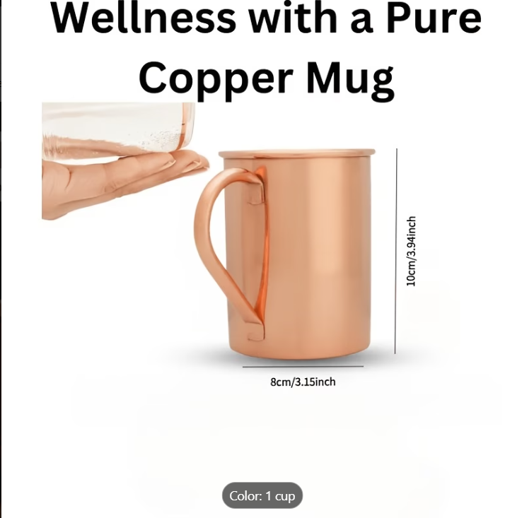 Hand-Hammered Moscow Mule Mug 16Oz Solid Copper Lining 