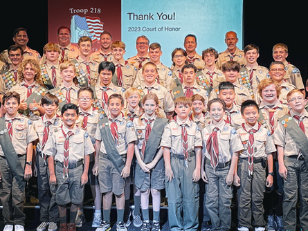 Troop 218 Third Quarter Court of Honor was a Huge Success!