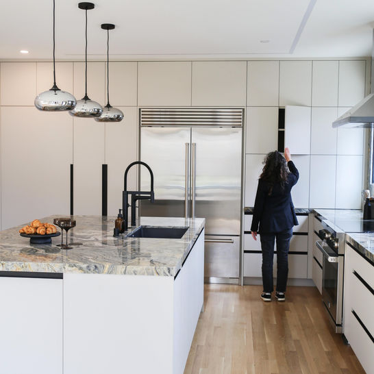 Modern Kitchen renovation in Menlo Park 
Storage solutions 
Coffee station
by MiDa Interior design