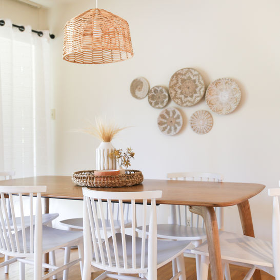 Soft boho chic dining room in Sunnyvale by MiDa interior