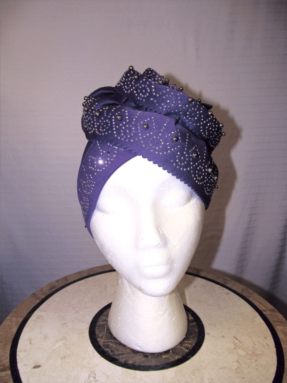 Thumbnail: Rhinestone Trimmed Turbans In Assorted Colors