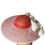 Thumbnail: Red and Cream Wide Brim Sinamay Fascinator