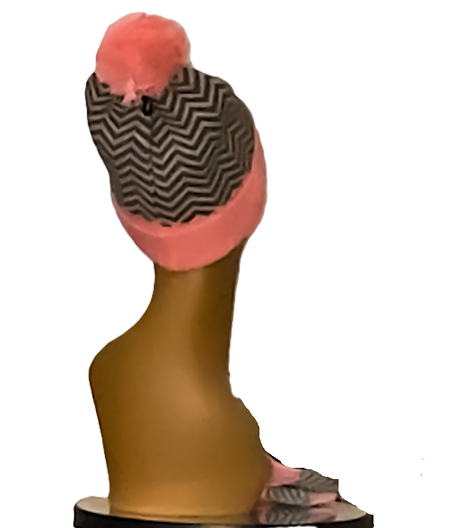 Thumbnail: Pink and Green Winter Toboggan Hat and Gloves Two Piece Set