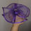 Thumbnail: Purple Veil Fascinator with Satin Trim Bow & Rhinestone