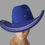 Thumbnail: Royal Blue Cowgirl Hat with Clear and Black Rhinestone Accent