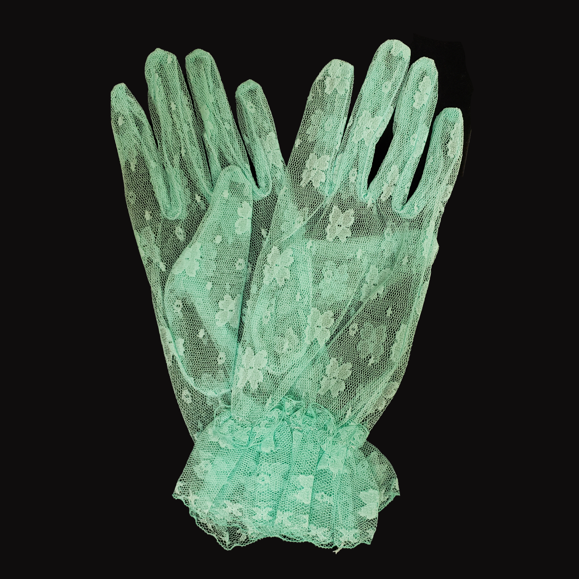 Mint Green Lace Gloves