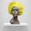 Thumbnail: Yellow Turban With Gold Trim And Flower Accents