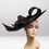 Thumbnail: Black Sinamay Fascinator with Sinamay Bow Accent