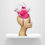 Thumbnail: Fuchsia and Cream Flower Sinamay Fascinator