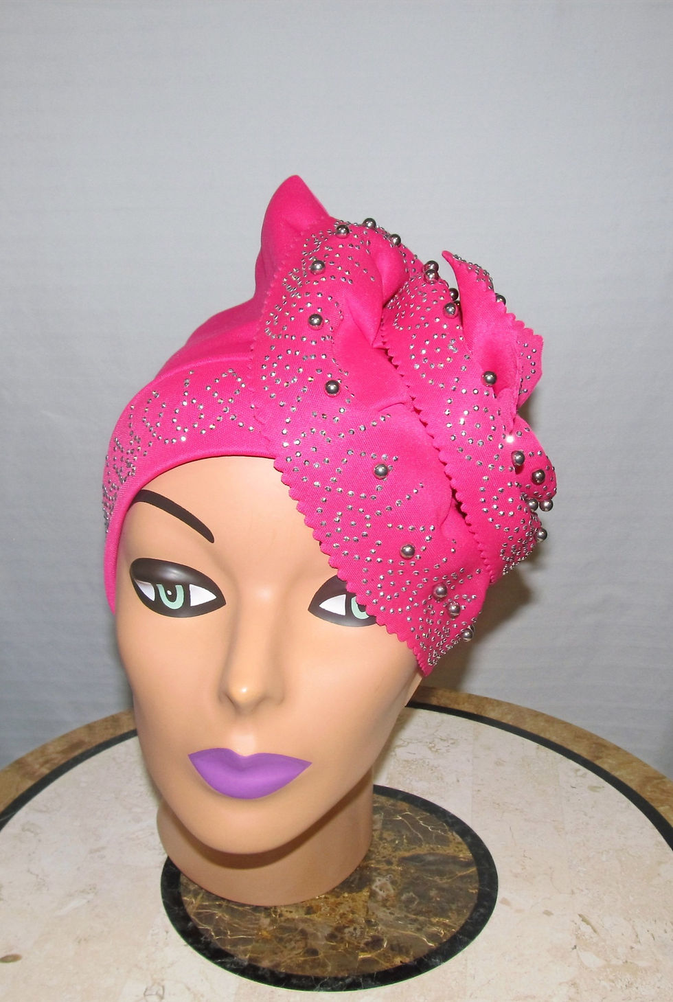 Thumbnail: Rhinestone Trimmed Turbans In Assorted Colors