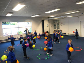 P.E. fun in Junior Infants