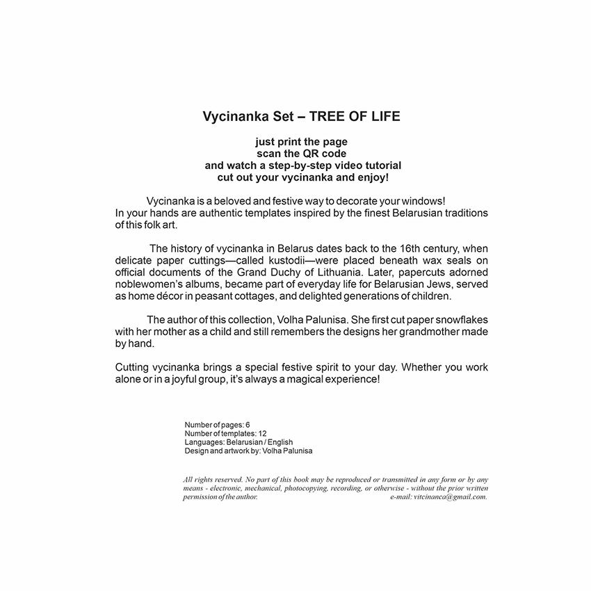 Vycinanka set - TREE OF LIFE