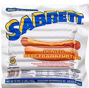 Sabrett Skinless Beef Franks 3 oz