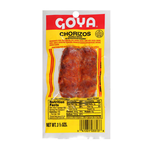 Goya Naturally Smoked Chorizos 3.5 oz 0.22 oz