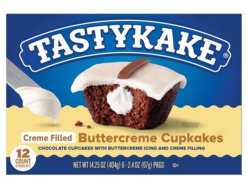 Tastykake Creme Filled Buttercreme Cupcakes - 14.25 oz