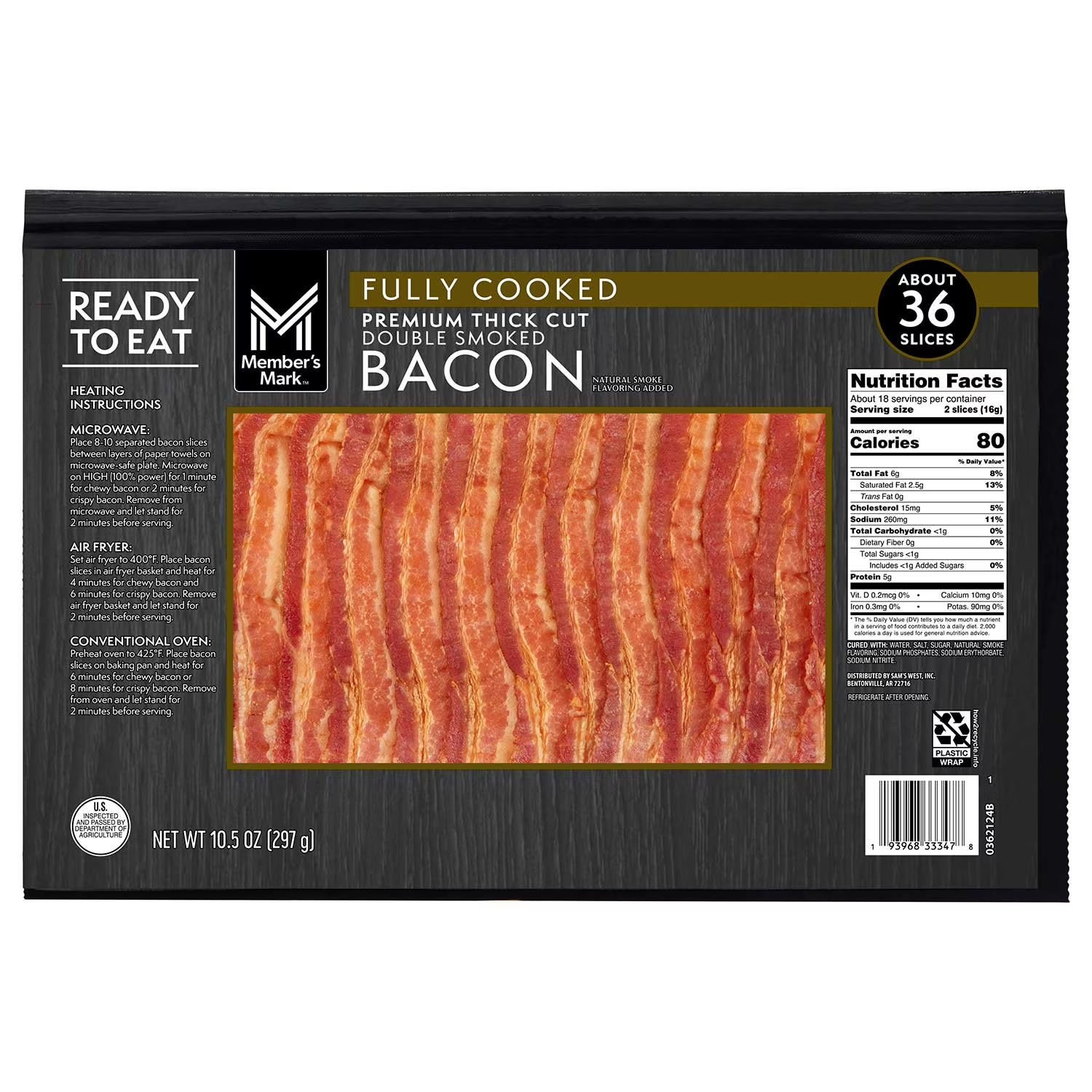 Member’s Mark Fully Cooked Bacon 0.66 oz
