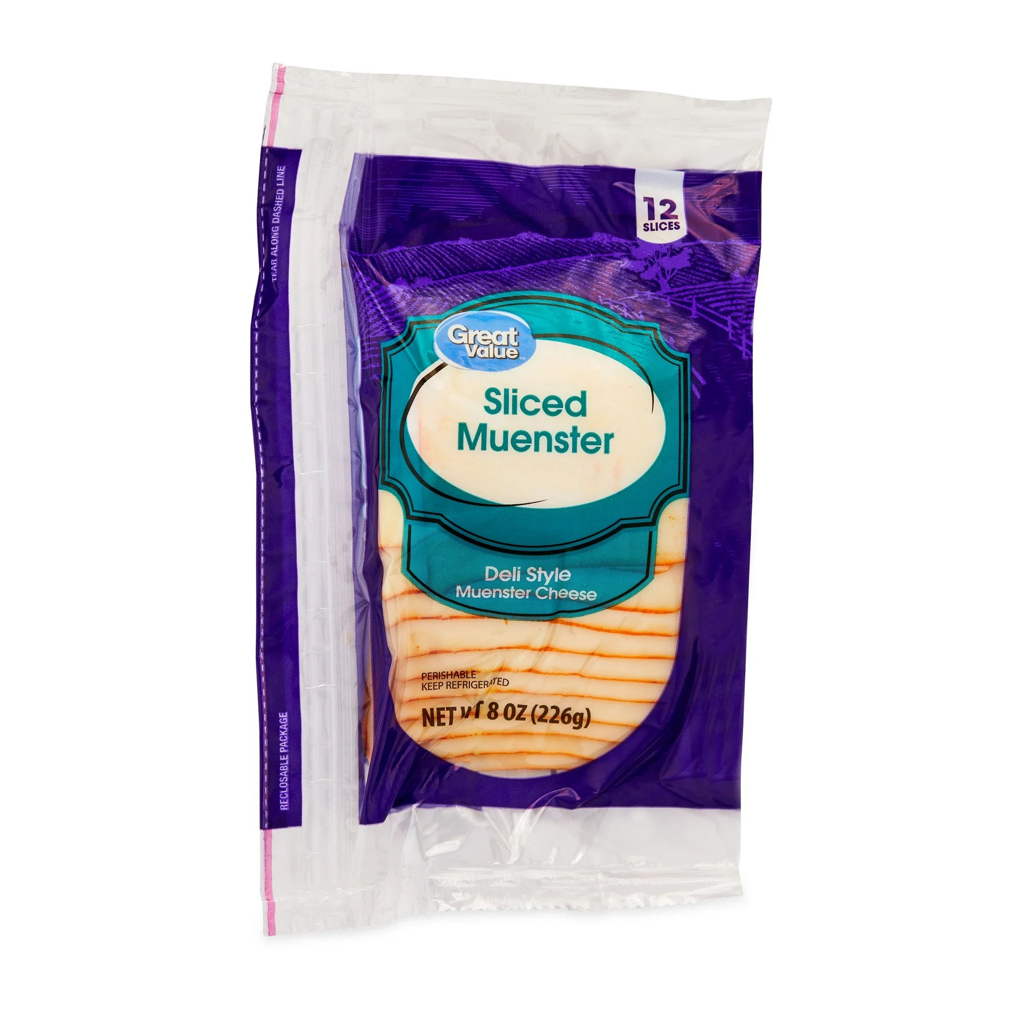 Great Value Muenster Deli Style Sliced Cheese 0.50 oz