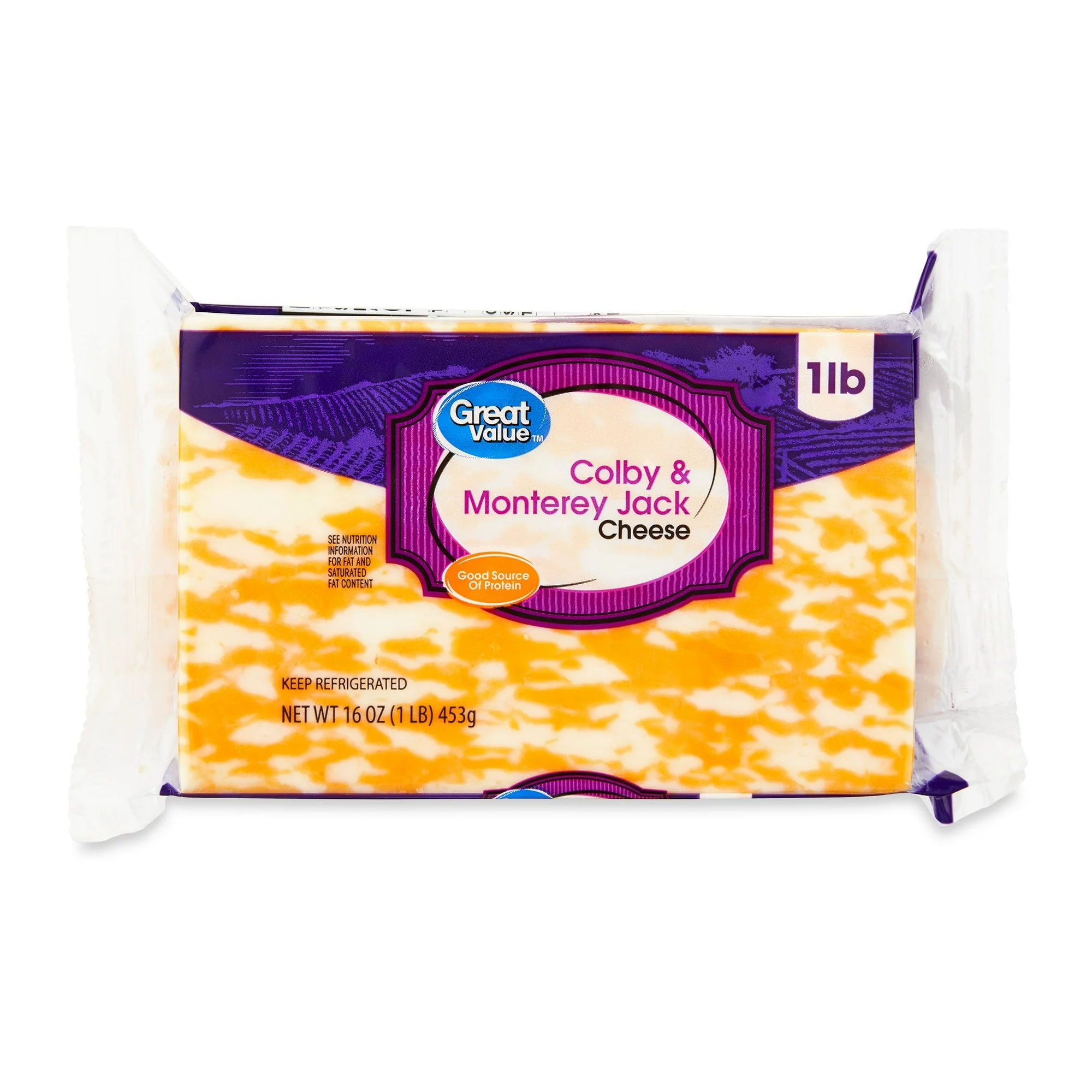 Great Value Colby & Monterey Jack Cheese 1 oz