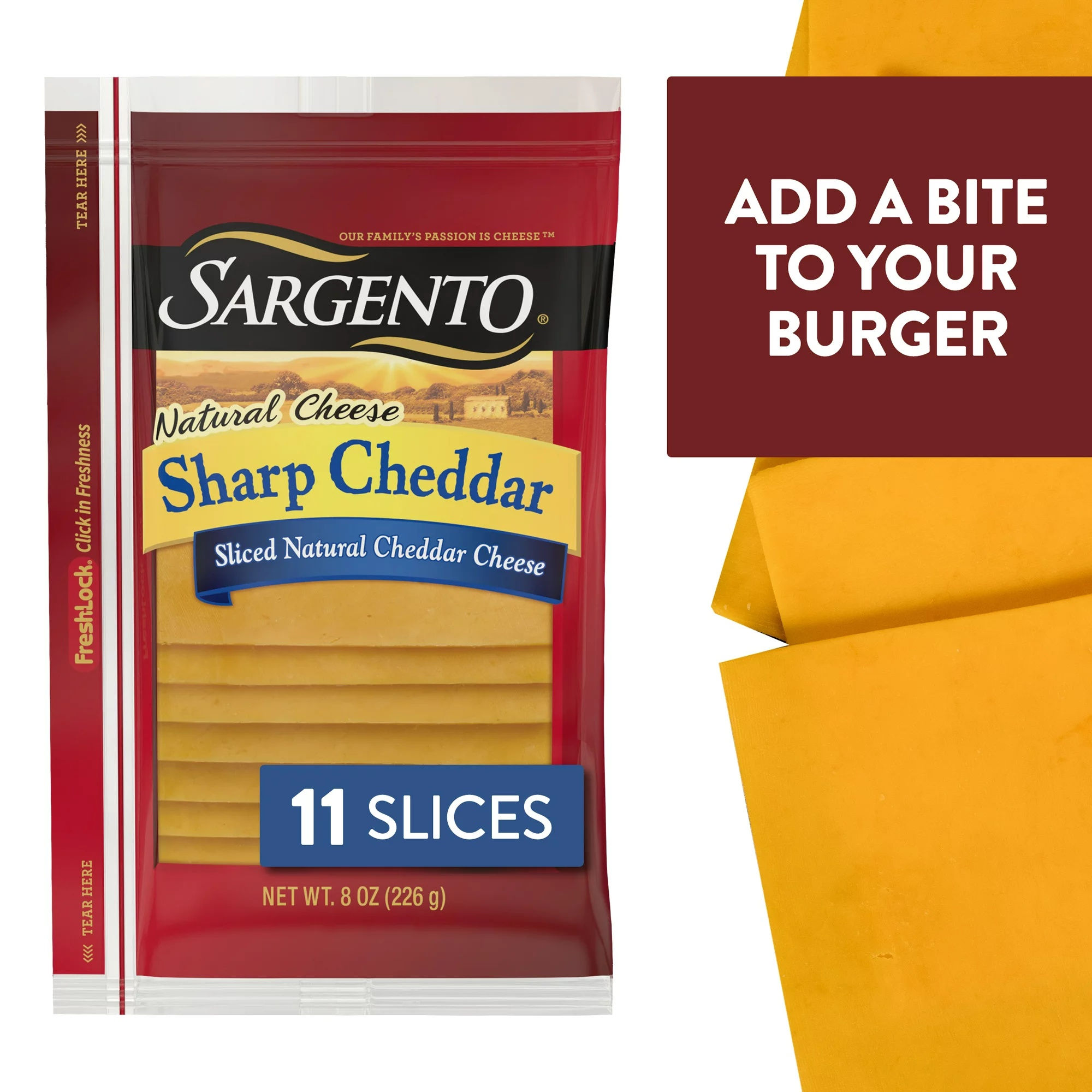 Sargento Sliced Sharp Cheddar Cheese 0.50 oz