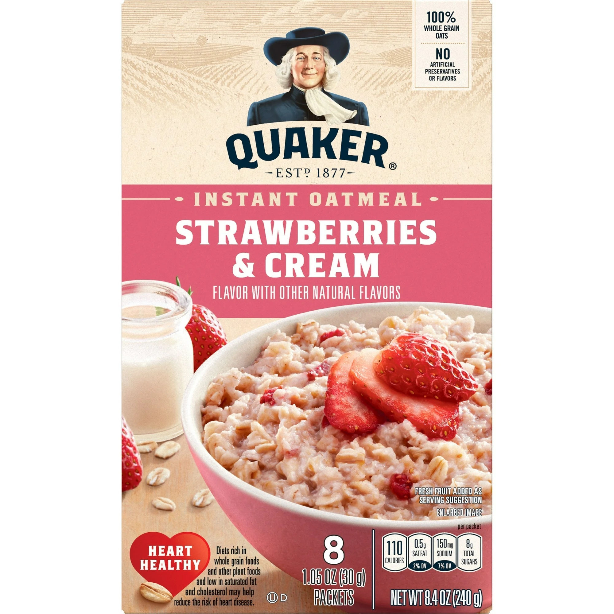 Quaker Strawberries & Cream Instant Oatmeal 0.53 oz