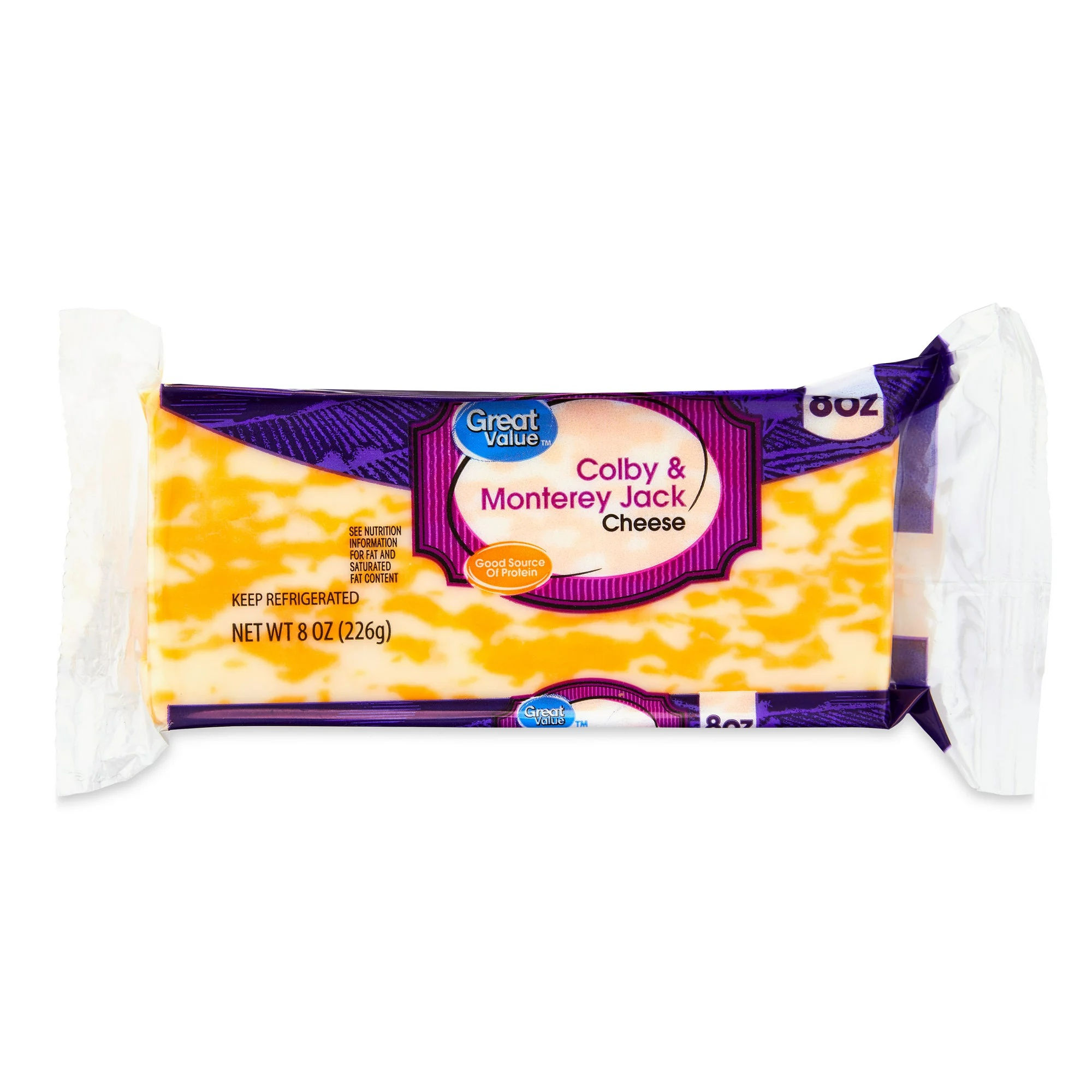 Great Value Colby & Monterey Jack Cheese 0.50 oz
