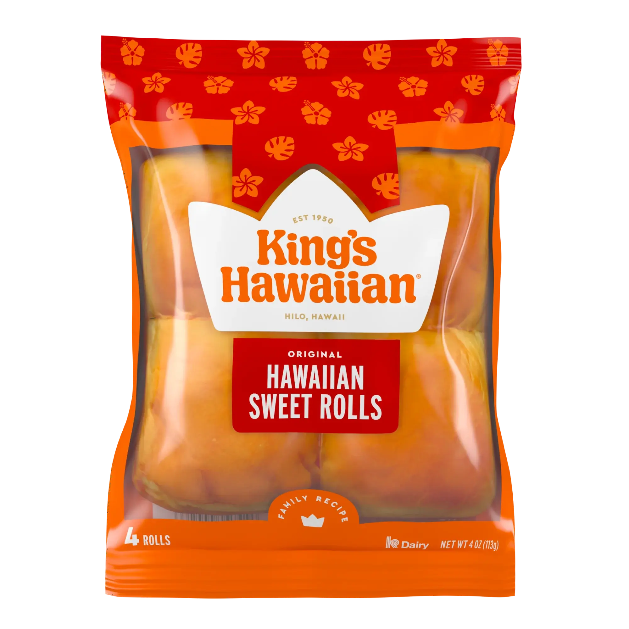 KING'S HAWAIIAN Original Hawaiian Sweet Rolls 4 ct, 4oz